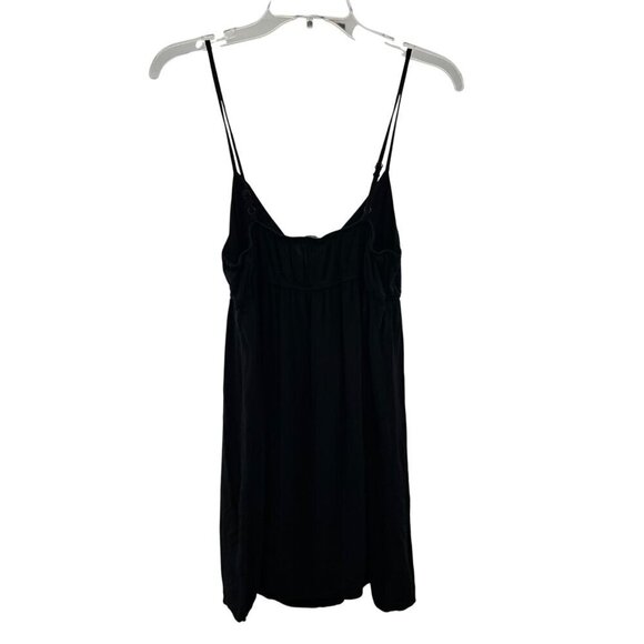 Kendall & Kylie Spaghetti Strap Surplice A-Line Dress Black Sz Small Above Knee - Picture 7 of 9